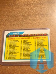 1989 Topps Big Baseball # 59 Series 1 Checklist Cards 1-110